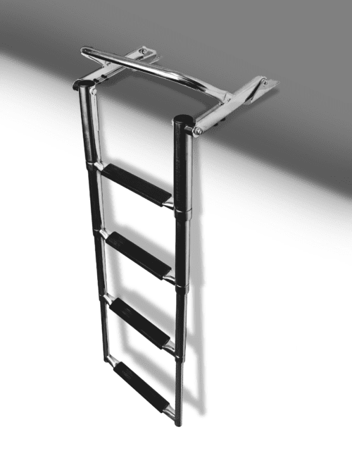 High Quality Over-Platform 4-Step Boat Ladder with Handle