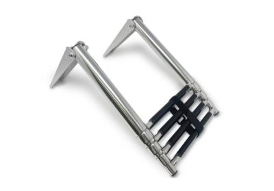 High Quality Over-Platform 4-Step Boat Ladder with Sliding Gudgeons