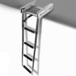 High Quality Under-Platform 4-Step Sliding Boat Ladder