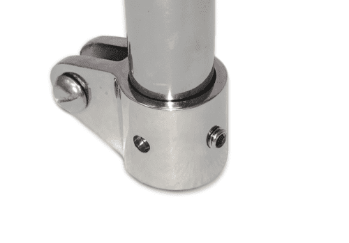 Polished 316SS Investment Cast Jaw Slide for 7/8" Tubing with Bolt and Rivet