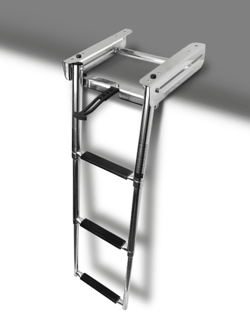 Secure 3-Step Under Platform Ladder with a Polished Finish