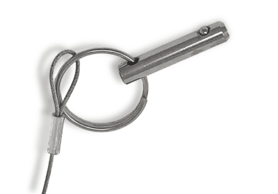 Top Fitting Quick Release Pin 1/4" Stainless Steel With Nylon Lanyard