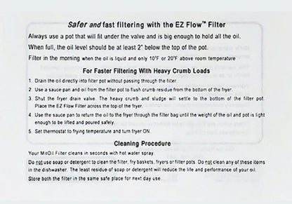 MirOil RB6Ps | EZ Flow Filter Bag for Normal to Heavy Crumb Loads